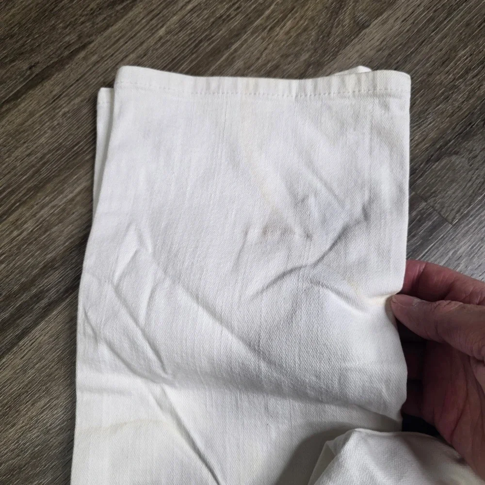 True Religion Womens 28 Billy Bootcut Jeans White Flap Pocket Low Rise STAINED - Picture 6 of 15